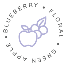 Blueberry, Floral, Green Apple