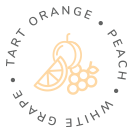 Tart Orange, Peach, White Grape